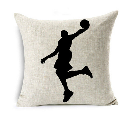 Copricuscino lino tema basket