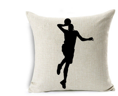 Copricuscino lino tema basket