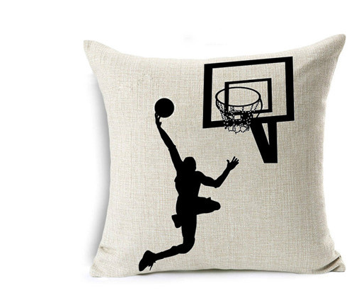 Copricuscino lino tema basket
