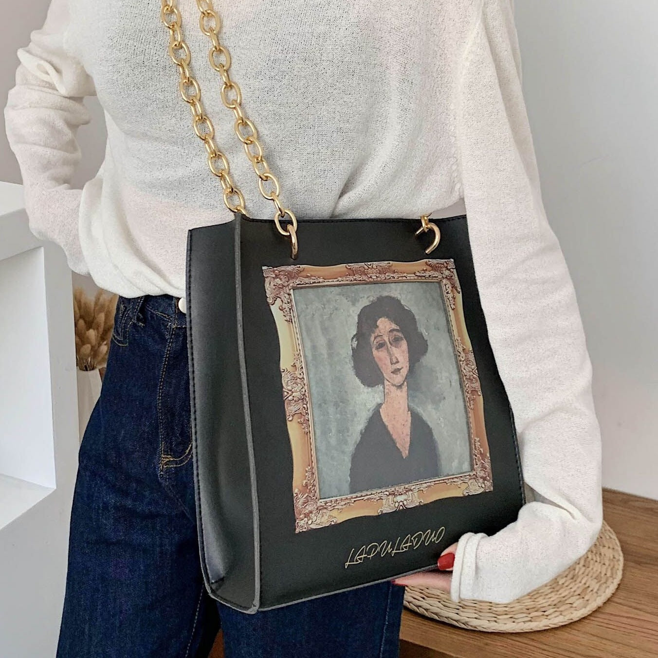 Borsa Dipinto Letteraria Retro