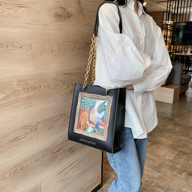 Borsa Dipinto Letteraria Retro
