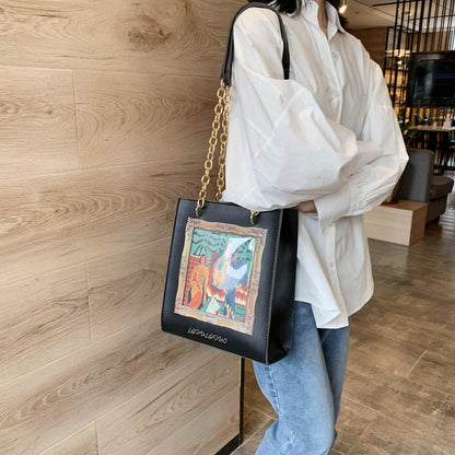 Borsa Dipinto Letteraria Retro