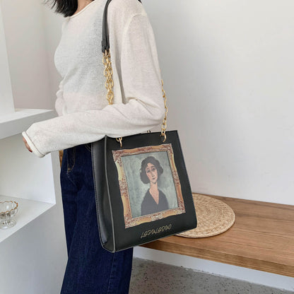 Borsa Dipinto Letteraria Retro