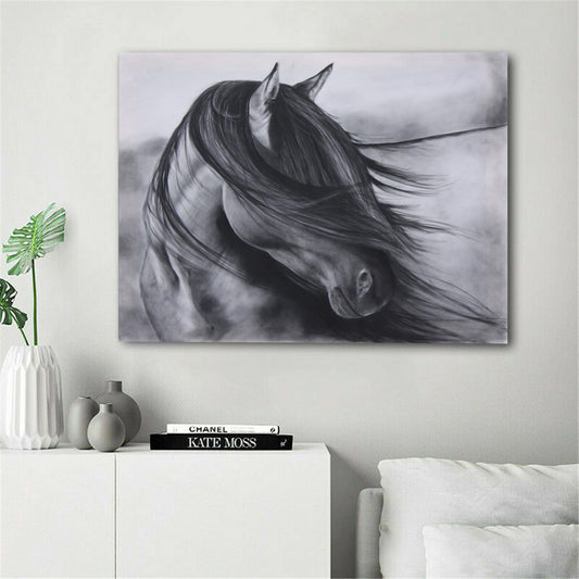 Quadro su tela Cavallo singolo criniera al vento