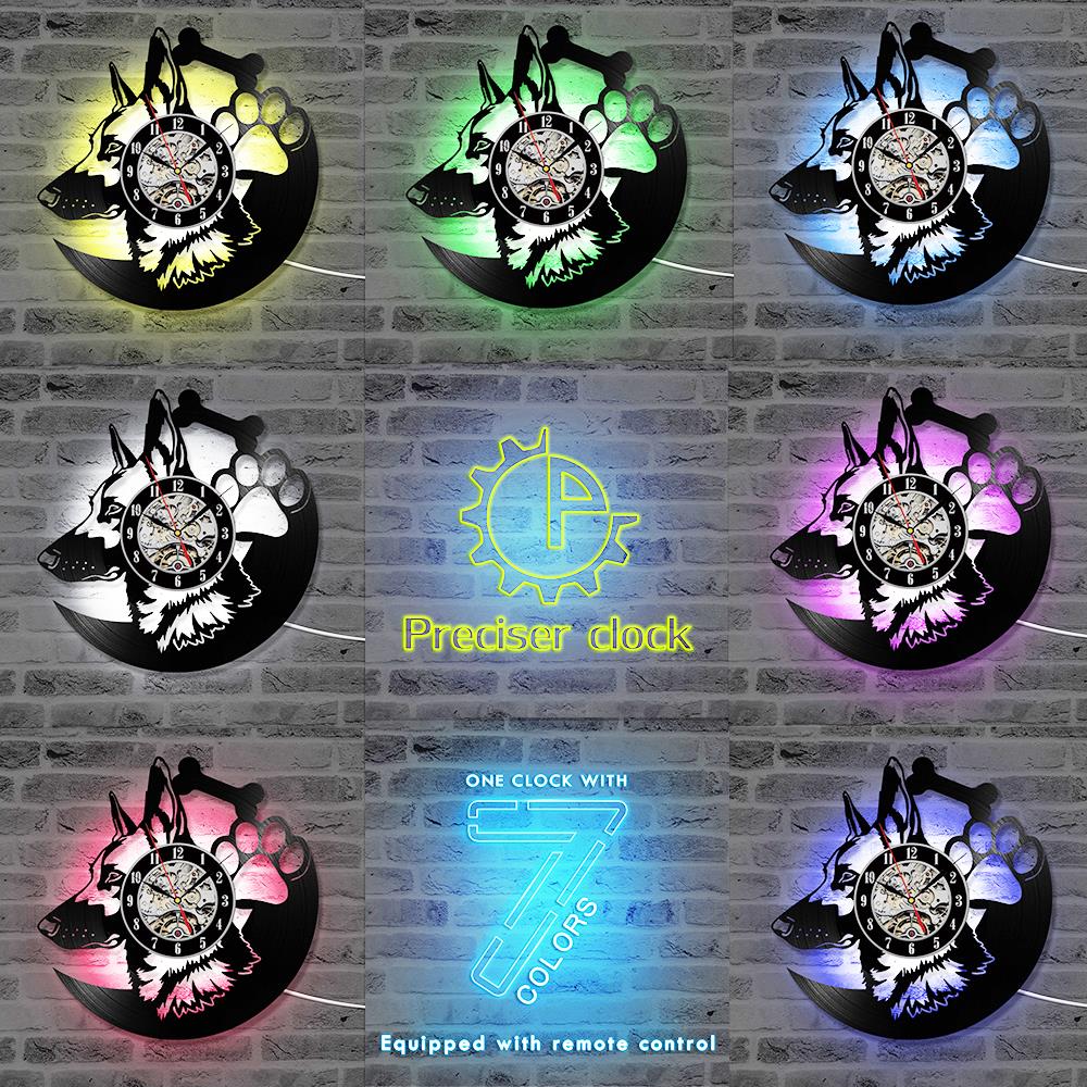 Orologio da parete Lupo neon LED