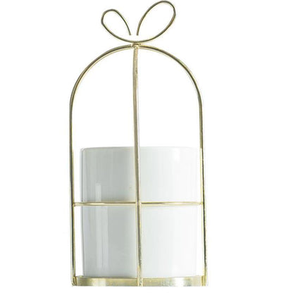 Vaso oro fiori finti