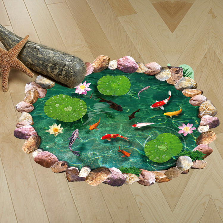 Adesivo 3D Loto e koi