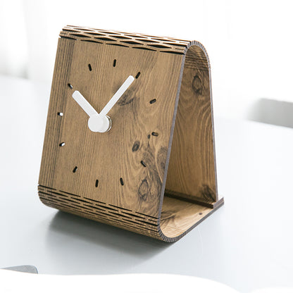 Orologio da parete Anelli legno naturale