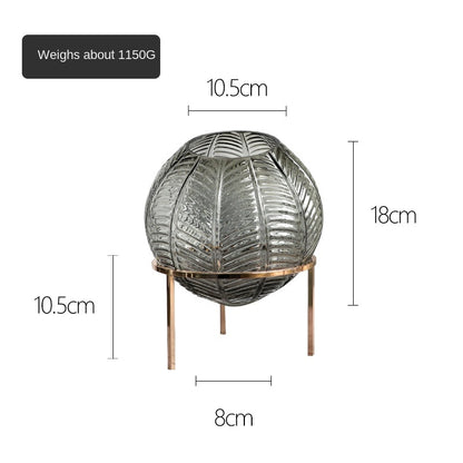 Vaso sferico foglie
