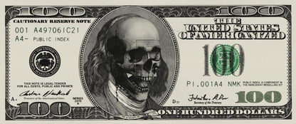 Poster teschio dollar