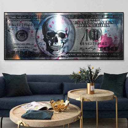 Poster teschio dollar