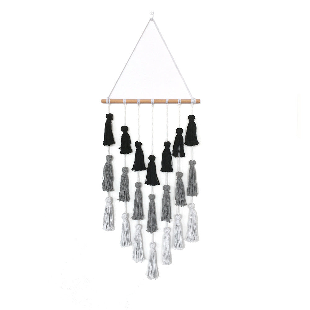Arazzo boho bianco nero grigio