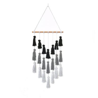 Arazzo boho bianco nero grigio