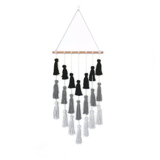 Arazzo boho bianco nero grigio