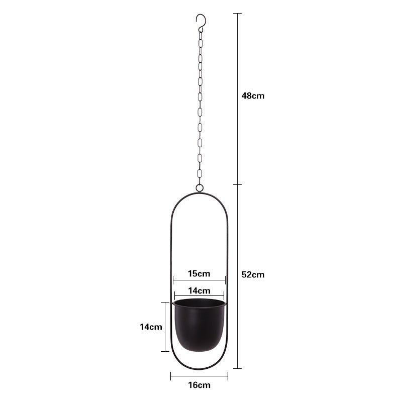 Vaso sospeso ferro stile nordico