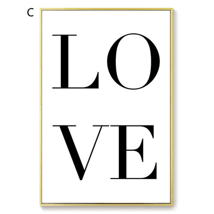 Poster bianco e nero amore