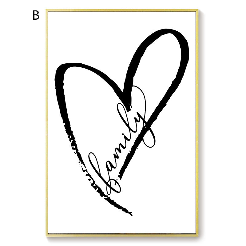 Poster bianco e nero amore