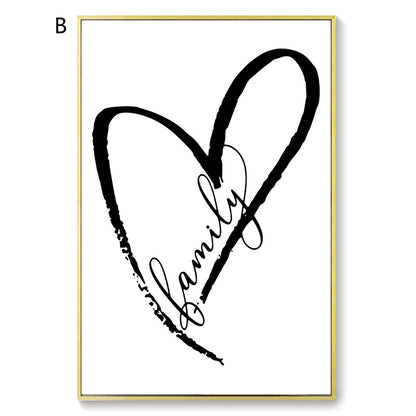 Poster bianco e nero amore