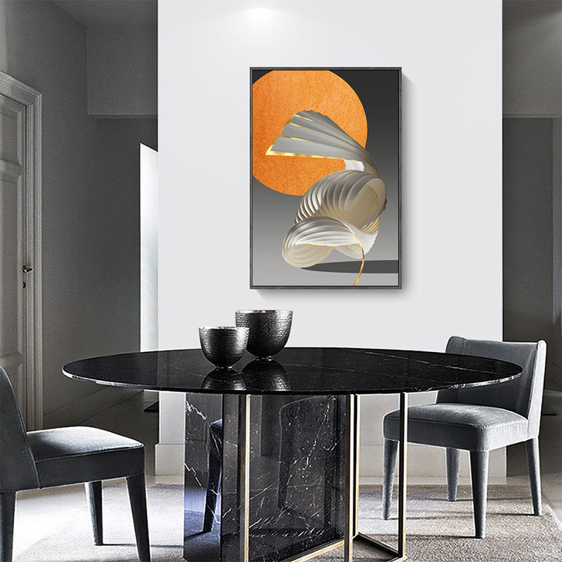 Quadro geometrico arancione