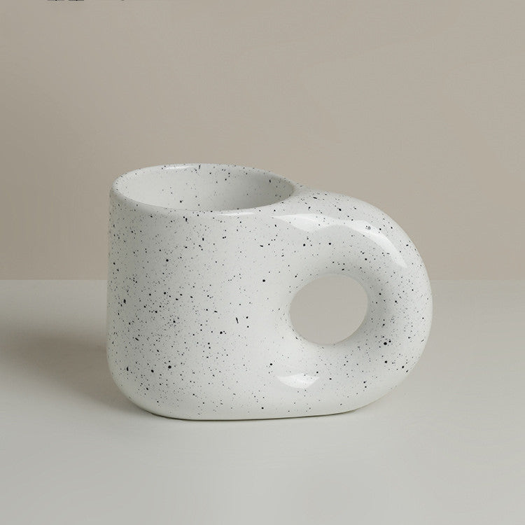 Tazza in ceramica manico largo