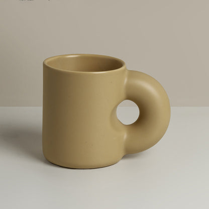 Tazza in ceramica manico largo