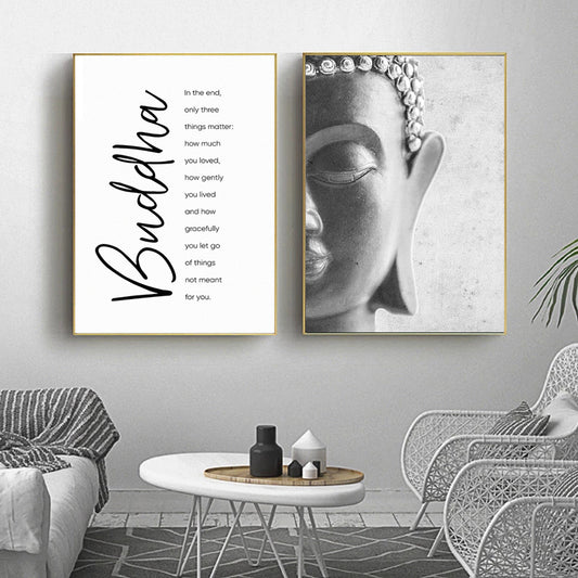 Quadro su tela Testa di Buddha