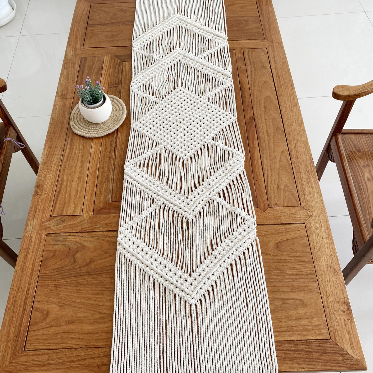Runner intrecciato boho