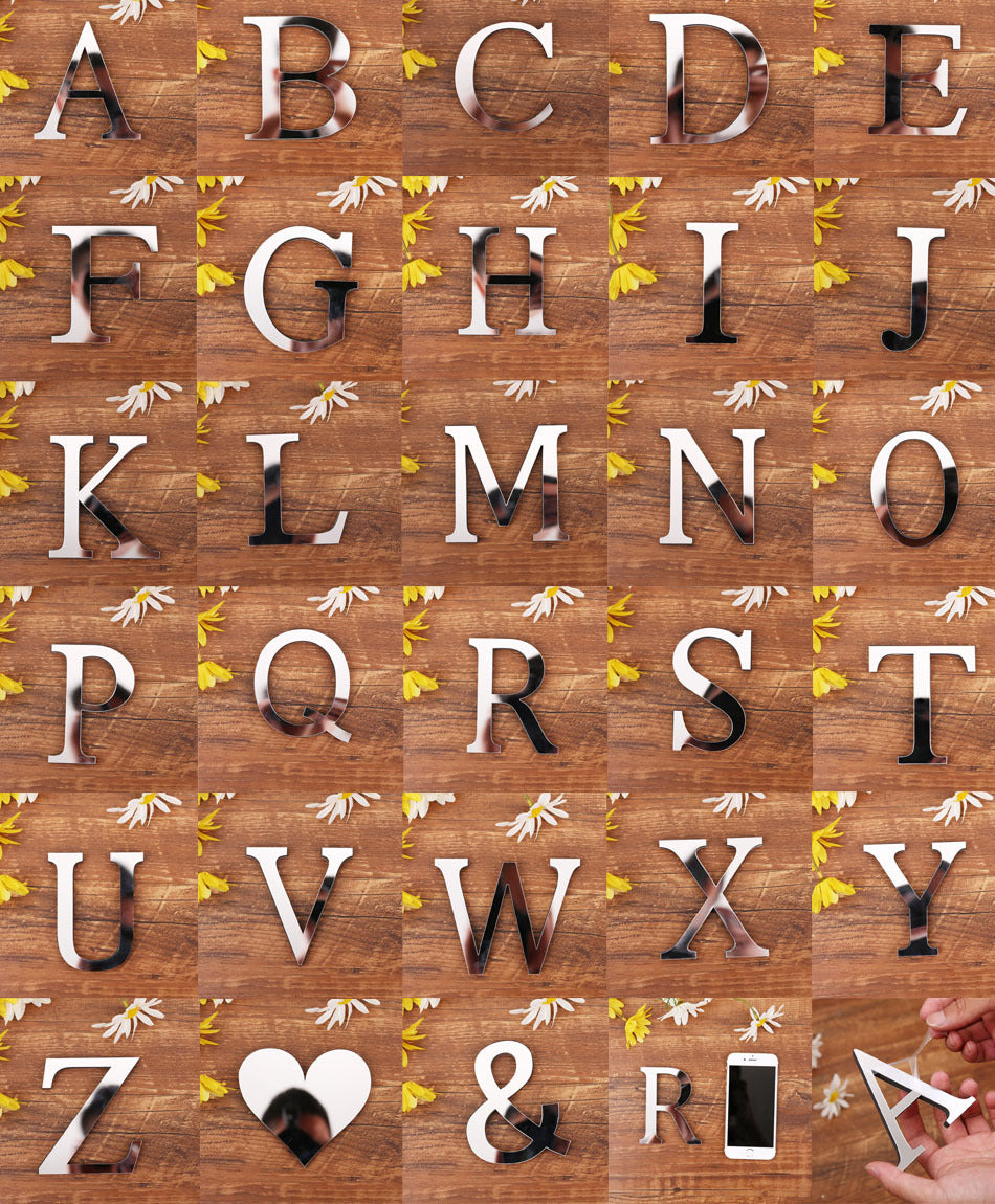 Adesivo Lettere Specchio 3D