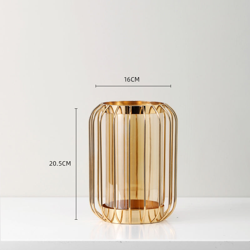 Vaso lanterna ferro vetro