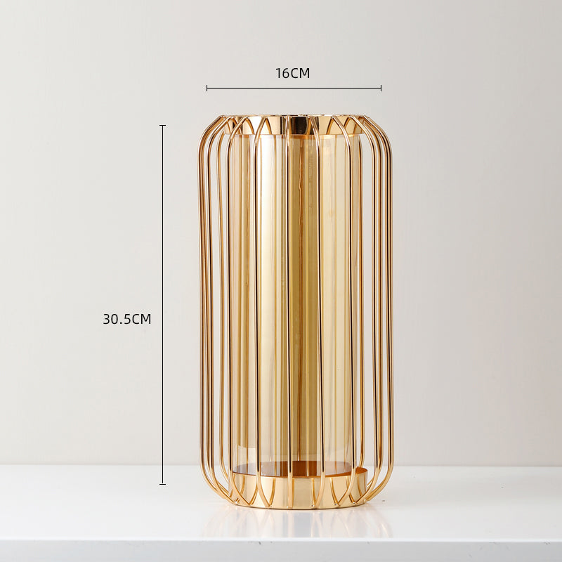 Vaso lanterna ferro vetro