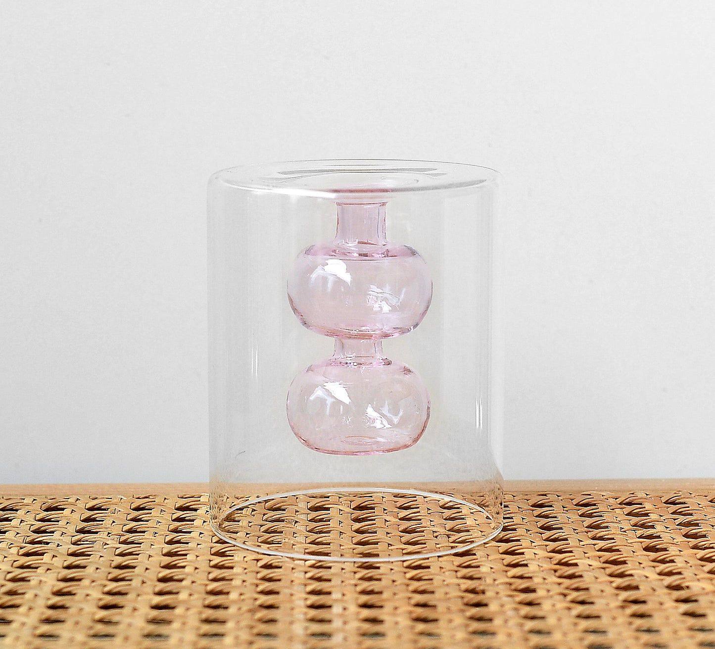 Vaso vetro colorato retrò