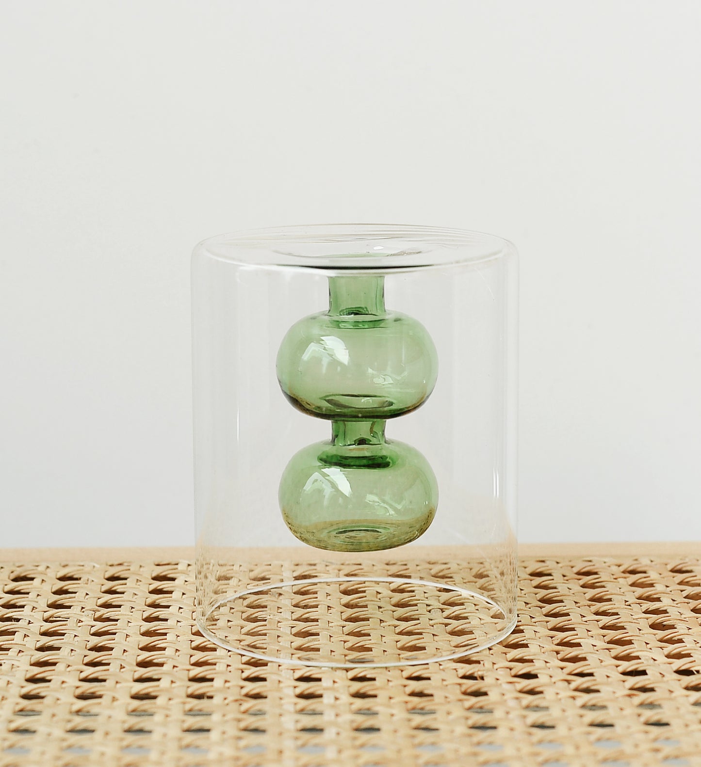 Vaso vetro colorato retrò