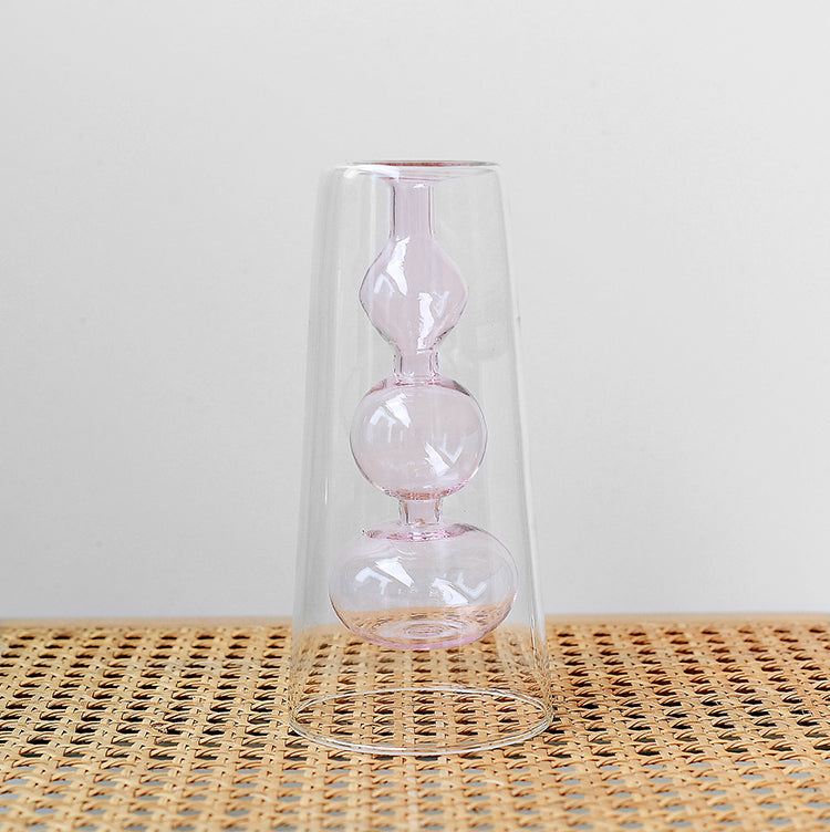 Vaso vetro colorato retrò