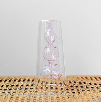 Vaso vetro colorato retrò