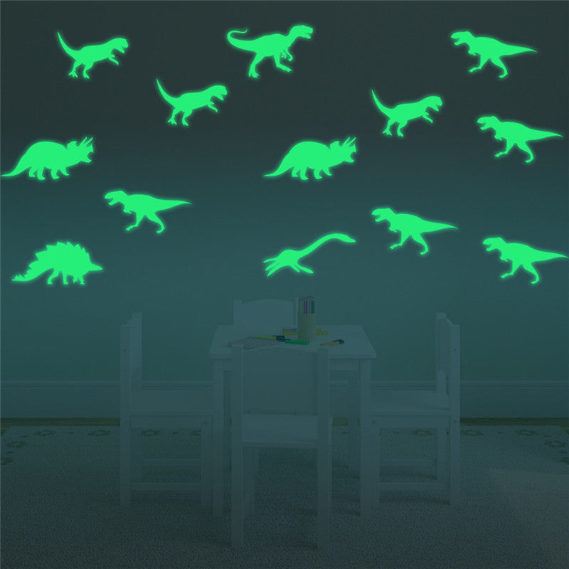 Adesivo murale dinosauro fluorescente