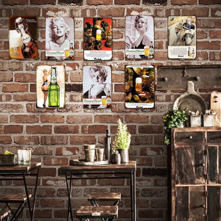 Murale bar retrò