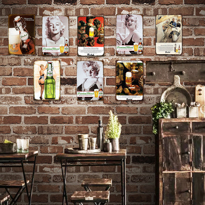 Murale bar retrò