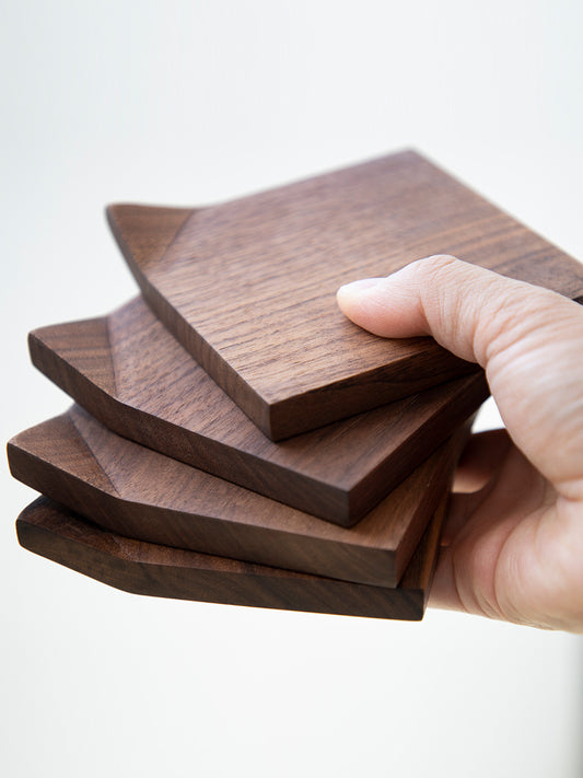 Sottobicchiere legno noce