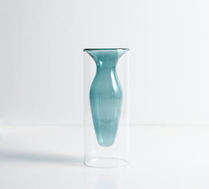 Vaso in vetro trasparente