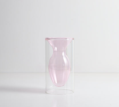 Vaso in vetro trasparente