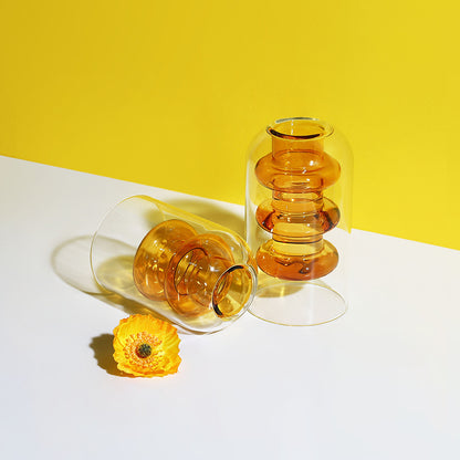 Vaso in vetro trasparente