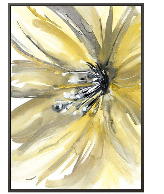 Quadro su tela Astratto girasole giallo acquerello