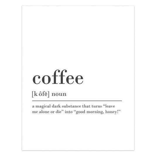 Poster Definizione di caffè