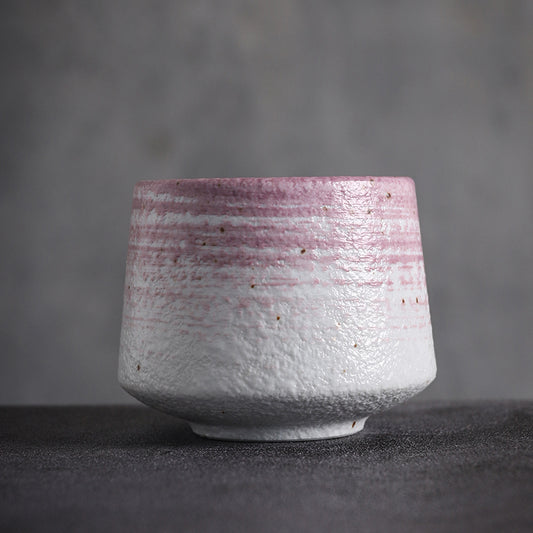 Tazza compatta bianca sfumatura rosa
