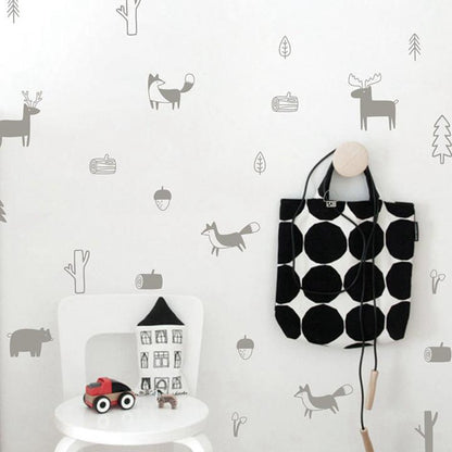 Adesivo murale bosco scandinavo