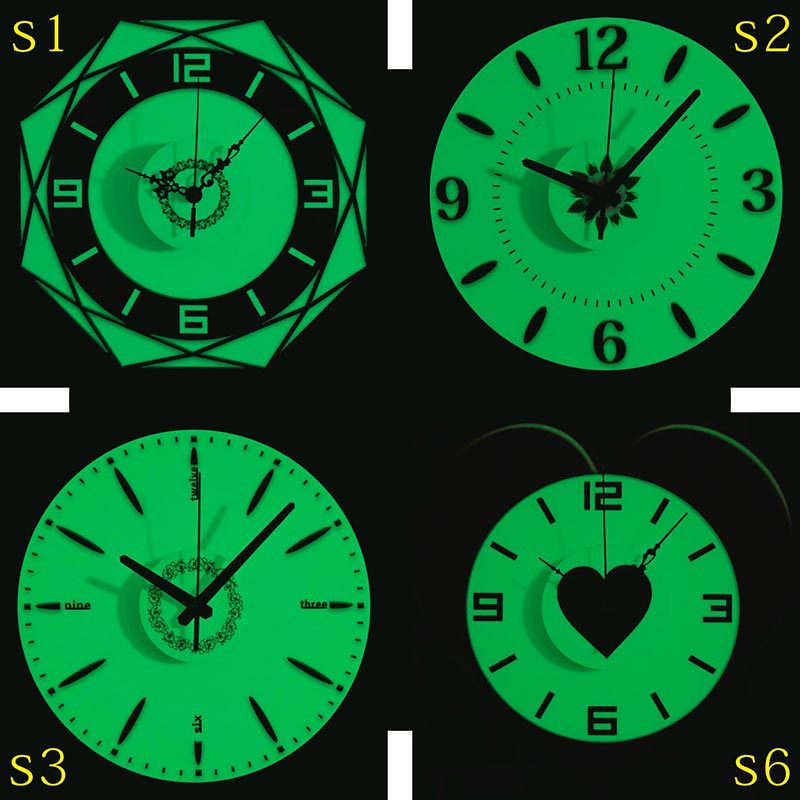 Orologio da parete Neon luminescenti