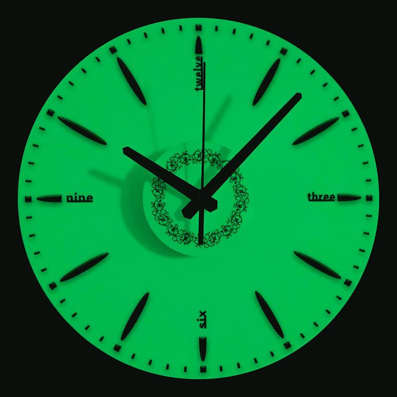 Orologio da parete Neon luminescenti