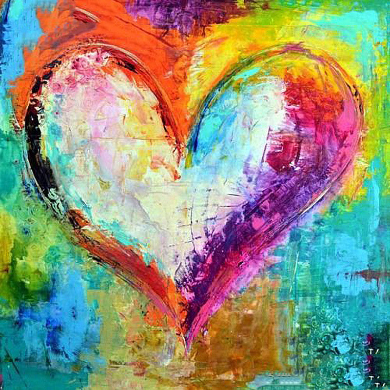 Ricamo a diamanti cuore