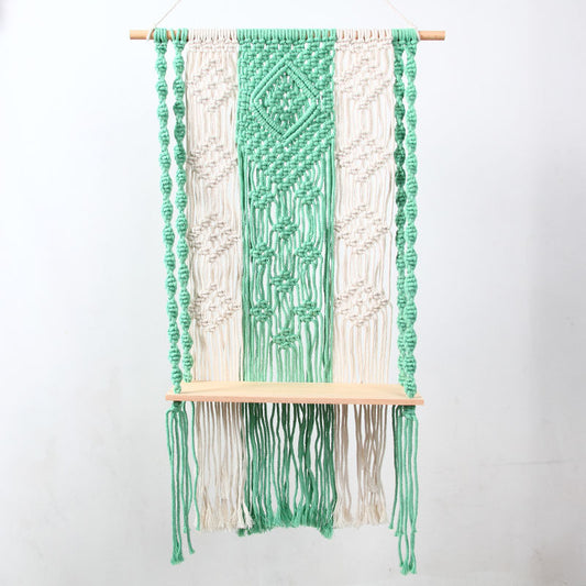 Arazzo macramé con rombo centrale