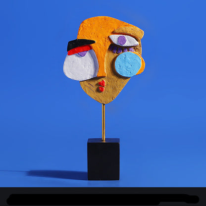 Maschera viso giallo arancio rosso